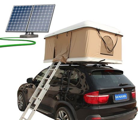 Canvas Car Roof Top Tent with Solar Panel Energy Customizable Options