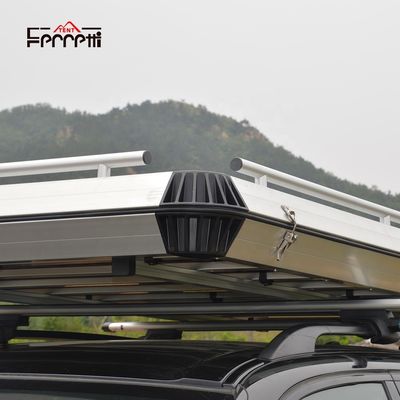 Top Rack Pure Aluminum Folding Air Spring Frame Roof Tent for 4x4 Cars Grey One Bedroom