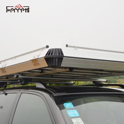 Top Rack Pure Aluminum Folding Air Spring Frame Roof Tent for 4x4 Cars Grey One Bedroom