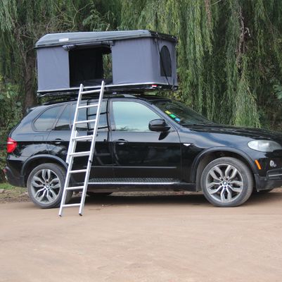 Grey Car Roof Top Tent for Vehicle Diy 4 Person Camping Area 2.4 Square Meters