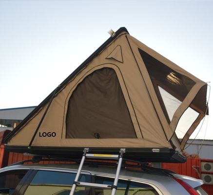 Brown rts hard aluminium top roof tent for Car MADE IN using Black Fabric Canvas