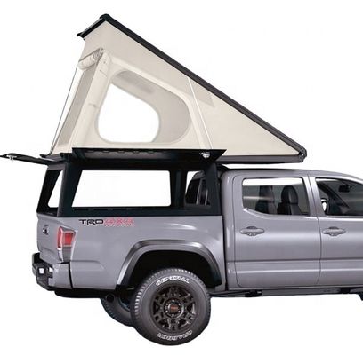 Four-season Tent Tacoma Camper Shell Roof Top Tent 250X135cm Aluminium Black with Windows