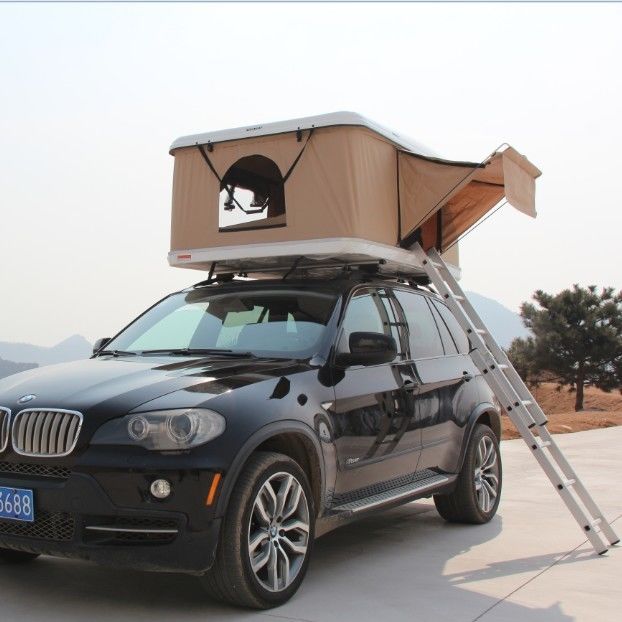USA EU Japan and Korea Fiberglass Hard Shell Car Roof Top Tent for Camping Adventure Kings