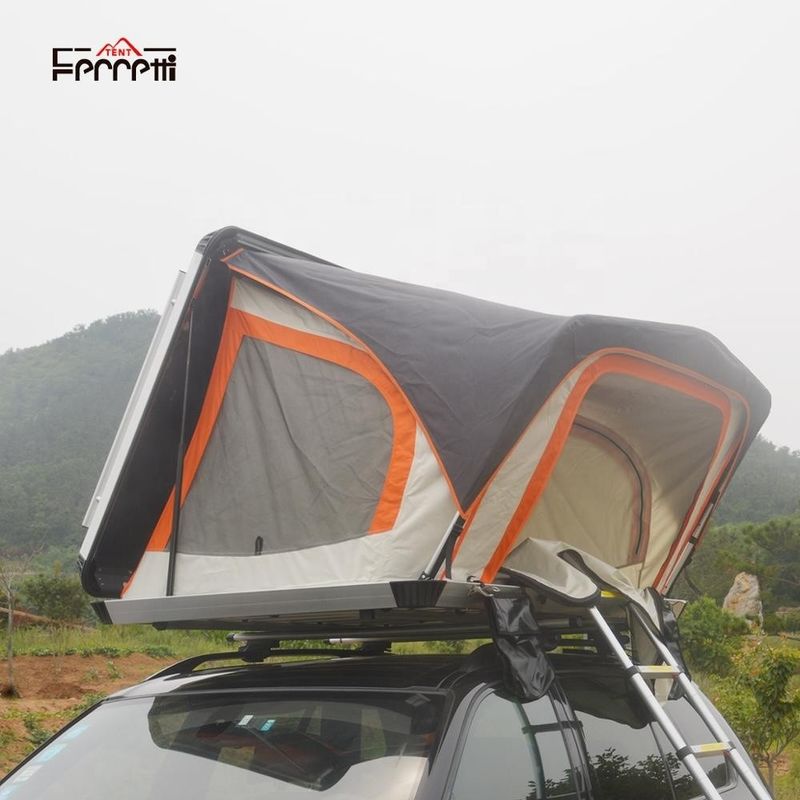 Top Rack Pure Aluminum Folding Air Spring Frame Roof Tent for 4x4 Cars Grey One Bedroom