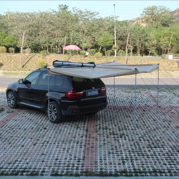 9KG Gross Weight Car Side Awning with Camping and Shower Tent Folding Size 162X19X10cm